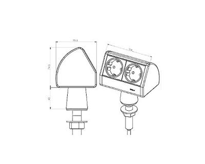 EVOline 93022055 Stekkerdoos 2-voudig Zwart, Zilver Zonder stekker 1 stuk(s) EVOline 93022055 Stekkerdoos 2-voudig Zwart, Zilver Zonder stekker 1 stuk(s)