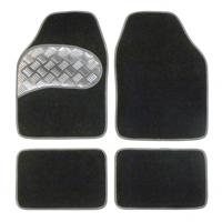 Carpoint universele mattenset Sportivo zwart/zilver 4 delig - thumbnail