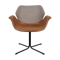 Zuiver Nikki armstoel gestoffeerd fab brown - thumbnail