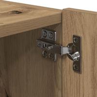 Tv-wandmeubel met LED-verlichting 80x35x31 cm artisanaal eiken - thumbnail