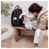 Luiertas - TINO - Rugzakvorm - Gewatteerd - Zwart - thumbnail