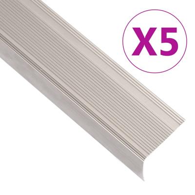 VidaXL Trapneuzen l-vormig 5 st 90 cm aluminium champagnekleurig