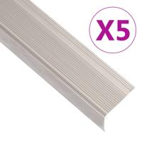 VidaXL Trapneuzen l-vormig 5 st 90 cm aluminium champagnekleurig - thumbnail