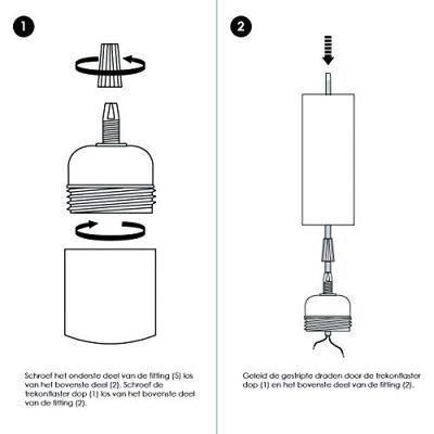 Home sweet home kunststof fitting rond E27 - koperkleur Home sweet home kunststof fitting rond E27 - koperkleur