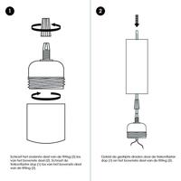 Home sweet home kunststof fitting rond E27 - koperkleur - thumbnail