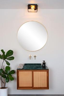 Lucide CARLYN - Plafonnière Badkamer - 2xE14 - IP54 - Zwart