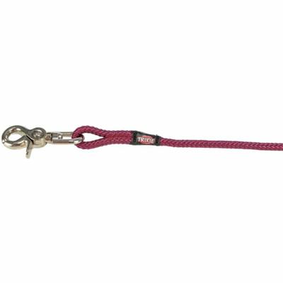 TRIXIE HONDENRIEM SLEEPLIJN ROND ZONDER HANDLUS SANGRIA ROOD 10 MTR X 0,6 CM