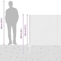 VidaXL Hek met paal zilver 1,2 x 10 m staal - thumbnail