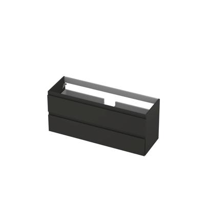 INK - Onderkast 2 Laden Greeploos Gelakt - 1200x400x520 Mm - Mat Antraciet