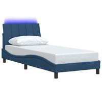Bedframe zonder matras "Hanko" 90x190 cm stof blauw - thumbnail