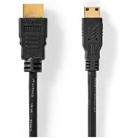 High Speed HDMI-Kabel met Ethernet | HDMI Connector | HDMI Mini-Connector | 4K@30Hz | 10.2 Gbps | 5.00 m | Rond | PVC | Zwart - thumbnail
