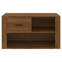 Schoenenkast 80x35x45 cm bewerkt hout bruineikenkleurig - thumbnail