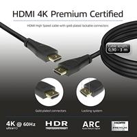 ACT AK3861 HDMI 4K Premium Certified Locking Kabel - 90 cm - thumbnail