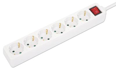 Manhattan 168335 Stekkerdoos met schakelaar Wit Randaarde stekker 1 stuk(s) Manhattan 168335 Stekkerdoos met schakelaar Wit Randaarde stekker 1 stuk(s)