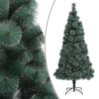 VidaXL Kunstkerstboom met standaard 210 cm pet groen - thumbnail