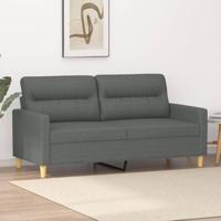 Tweezitsbank 140 cm stof donkergrijs - thumbnail