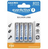 Oplaadbare batterijen everActive Ni-MH R03 AAA 800 mAh Silver Line - thumbnail
