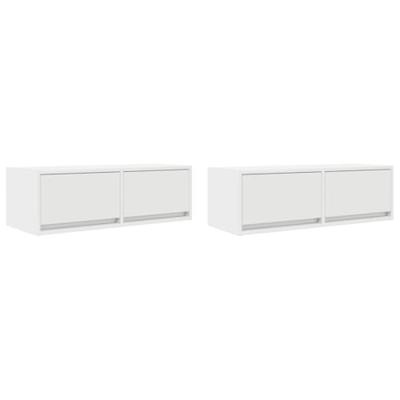 Tv-meubelen 2 st 80x31x25,5 cm bewerkt hout wit