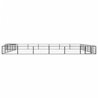 Hondenkennel 28 panelen 100x50 cm gepoedercoat staal zwart - thumbnail