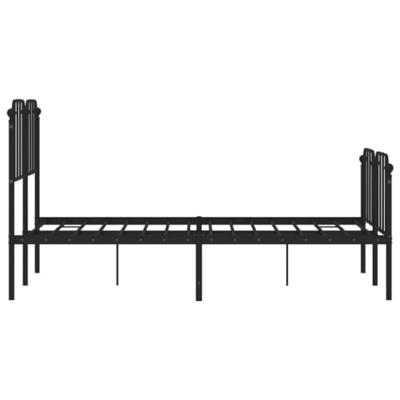 Bedframe met hoofd- en voeteneindemetaal zwart 120x200 cm
