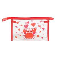 Siretessile toilettas krab junior 22 cm rood/transparant - thumbnail