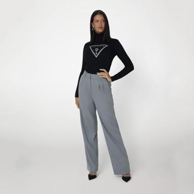 Guess Piper Triangle Logo Sweater Dames Zwart - Maat M - Kleur: Zwart | Soccerfanshop