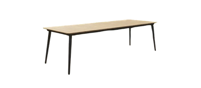 Reims dining table 200x100x76 light grey steel/acacia teak look Eurofar - Eurofar Reims dining table 200x100x76 light grey steel/acacia teak look Eurofar - Eurofar