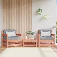Tuinstoelen 2 st met kussens massief douglashout - thumbnail