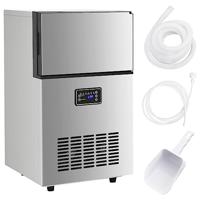 VidaXL Ijsblokjesmachine 45 kg / 24 u zilverkleurig - thumbnail