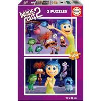 Puzzel 2x100P vice et versa (binnenstebuiten) EDUCA paars - thumbnail
