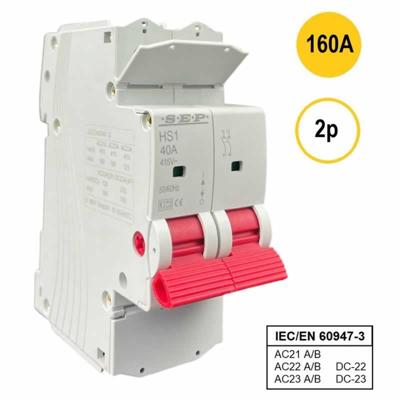 HS1 lastscheider 2 polig 160A hoofdschakelaar werkschakelaar lastschakelaar Voor AC en DC stroom
