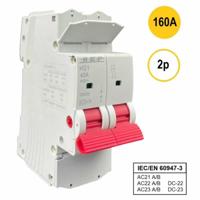 HS1 lastscheider 2 polig 160A hoofdschakelaar werkschakelaar lastschakelaar Voor AC en DC stroom - thumbnail