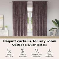 VidaXL Velvet gordijnen met gordijnen 2 pcs bruin 225 x 140 cm fluweel - thumbnail