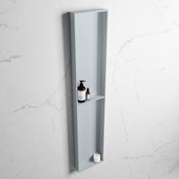 MONDIAZ EASY Nis 89,5x29,5cm in solid surface kleur Clay | Clay. 2 vakken geschikt voor in- of opbouw - thumbnail