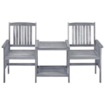 Tuinstoelen met tafeltje en kussens massief acaciahout - thumbnail
