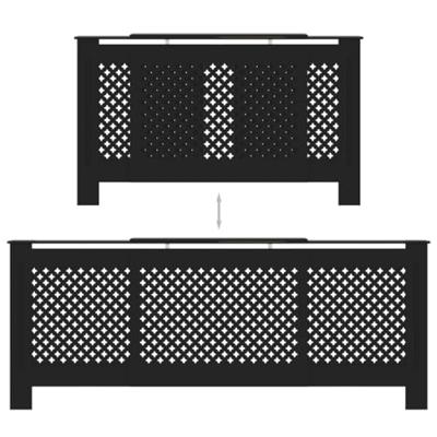 VidaXL Radiatorombouw 205 cm mdf zwart - thumbnail