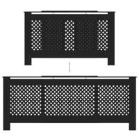 Radiatorombouw 205 cm MDF zwart - thumbnail