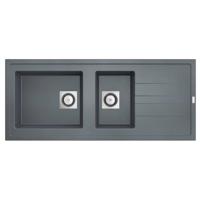 Inbouw Spoelbak Uitstortgootsteen Van Marcke Go Molto 117x50 cm Polyester Grijs Go by Van Marcke - thumbnail