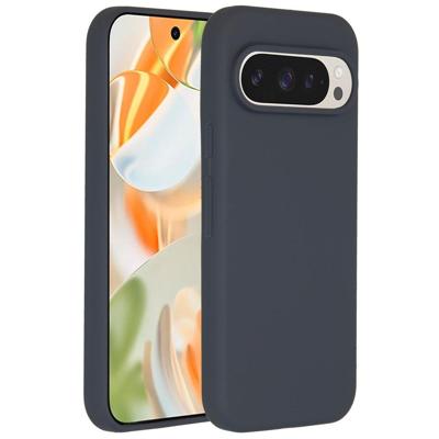 Accezz Liquid Silicone Backcover Google Pixel 9 / 9 Pro Telefoonhoesje Blauw