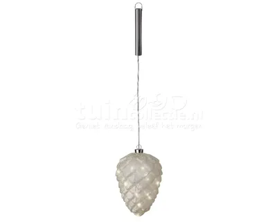 LED Lichtbol Dennenappel 40 LED Frosted Wit