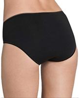 Feel sensational midi - dames heup slip - Elastisch katoenen dames onderbroek - dames ondergoed - 38 - Zwart | Dames slip - Onderbroek - Ondergoed - thumbnail