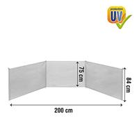 Windscherm Aktive 200 x 75 x 84 cm Blauw - thumbnail