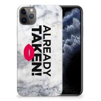 Apple iPhone 11 Pro Max | Siliconen hoesje | met naam Already Taken White - thumbnail