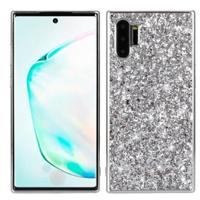Plating glittery poeder schokbestendig TPU Case voor Galaxy Note 10 + (zilver) - thumbnail