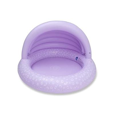 Swim Essentials Zwembad met zonnescherm Luipaard Lila 100 cm