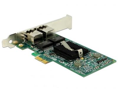 Delock 89944 PCI Express x1-kaart 2 x RJ45 Gigabit LAN i82576
