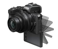 Nikon Z 50 compact systeemcamera + NIKKOR Z DX 16-50mm + 50-250mm lenzen/objectieven - GROOT ZOOM BEREIK - Grote Z lens vatting voor hoogste kwaliteit beelden - 4K video - VOA050K002, zwart - thumbnail