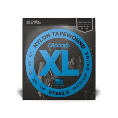 D'Addario ETB92-5 tapewound medium 50-135 basgitaar snarenset