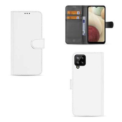 Samsung Galaxy A12 Hoesje Wit met Pasjeshouder Samsung Galaxy A12 Hoesje Wit met Pasjeshouder
