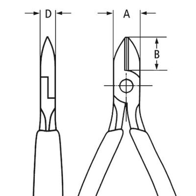 Knipex 75 02 125 75 02 125 Elektronica en fijnmechanica Zijkniptang Met facet 125 mm